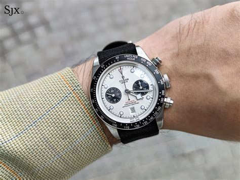 tudor black bay chrono leather|tudor black bay panda chrono.